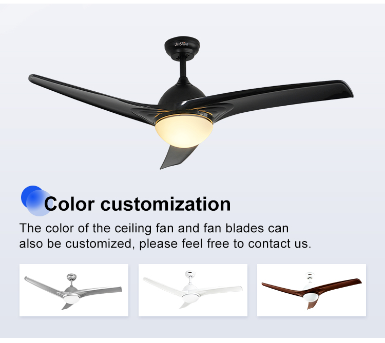 52 Inch DC Pure Copper 6 Speed Ceiling Fan with Light Kit and 3000K Color Temperature