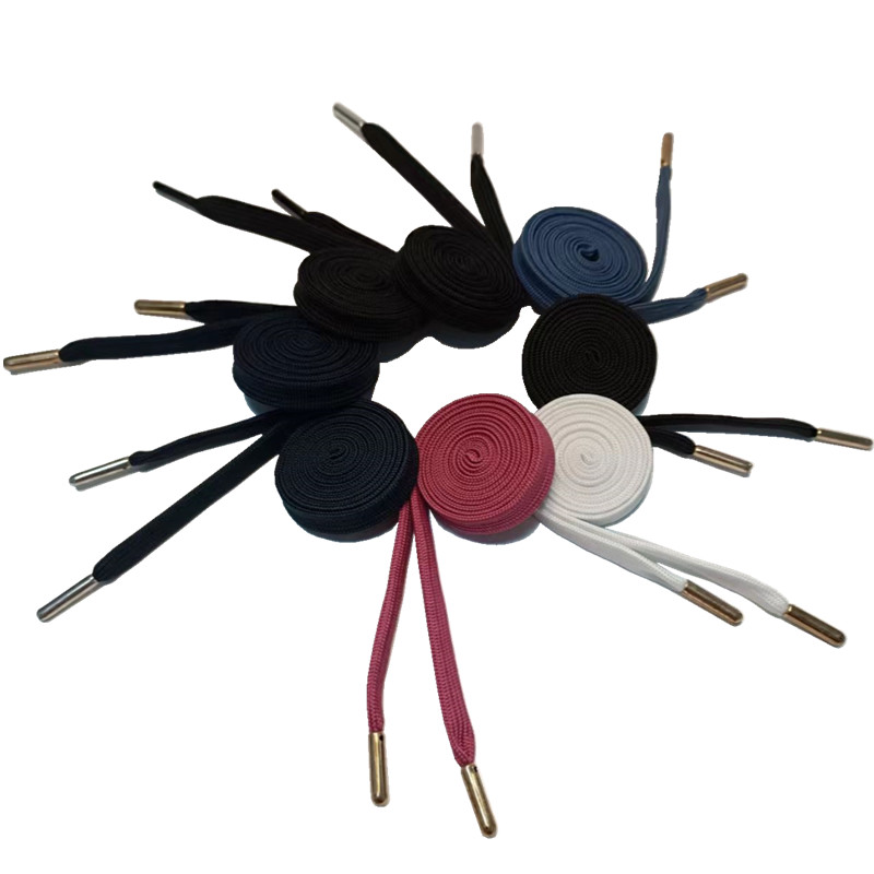 Custom Twisted Sneaker Designer Shoestrings Shoelaces For Hoodie Drawstring With Metal Tips