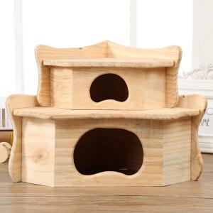 Quality OEM beige Color Wooden Small House for Hamster wholesale