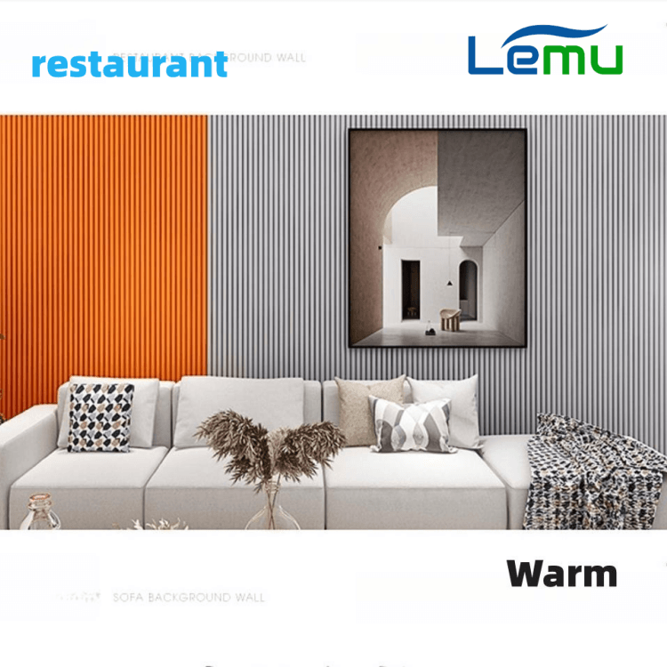 Slat Interiored Nano PVC Wood Effect Indoor Fluted Wall Panel for Wall Decoration