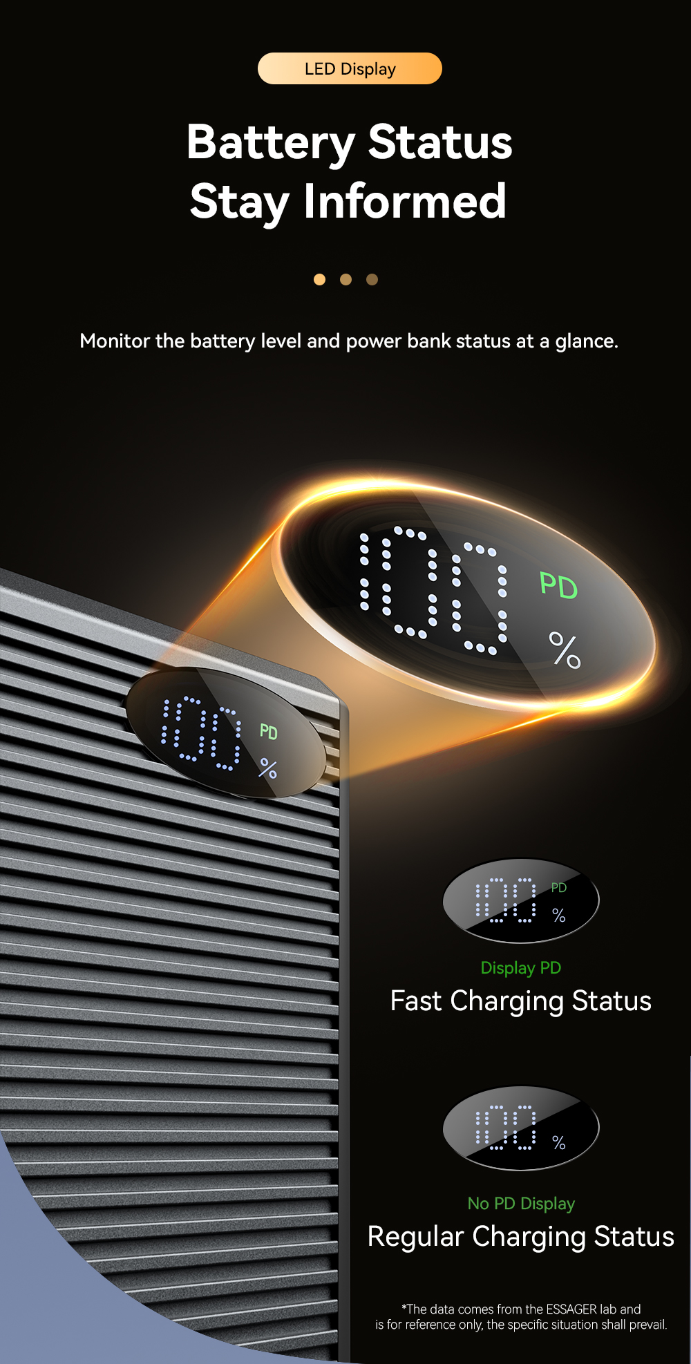 ESSAGER ES-D017 Series Wireless Charging Power Bank 10000mah Ultra Thin Fast Charging