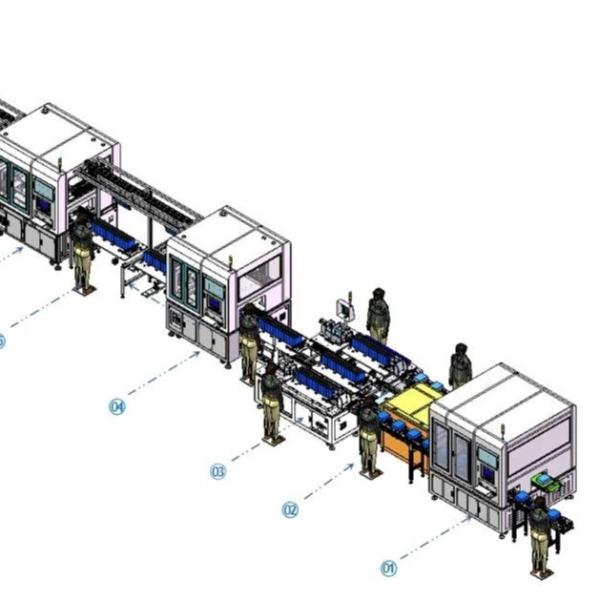 Electric vehicle lithium-ion battery square soft pack battery pack assembly line