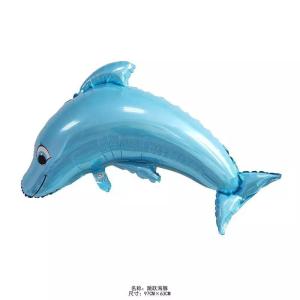 Quality Wholesal Hot sale cartoon dolphin party foil helium balloons for birthday or festival wholesale