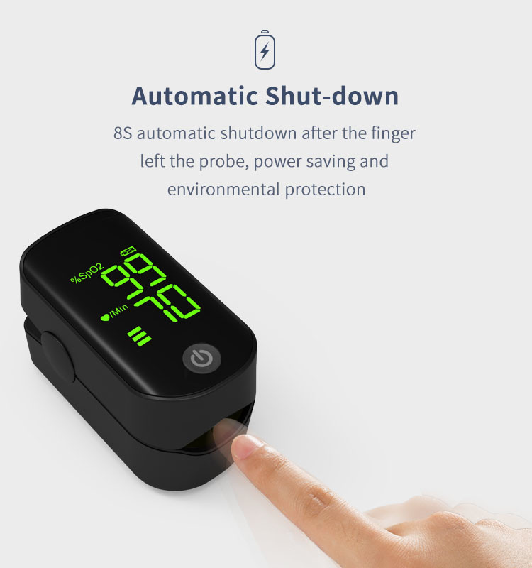Plastic Medical Finger Pulse Oximeter Accurate Measurement 50g Weight