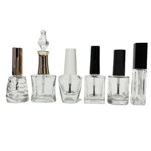 Quality 12ml Transparent Nail Polish Bottle With Brush wholesale