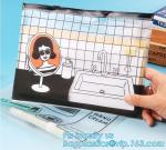 Waterproof ziplock slider PVC Travel Cosmetic Bag Makeup Organizer Bag for Women