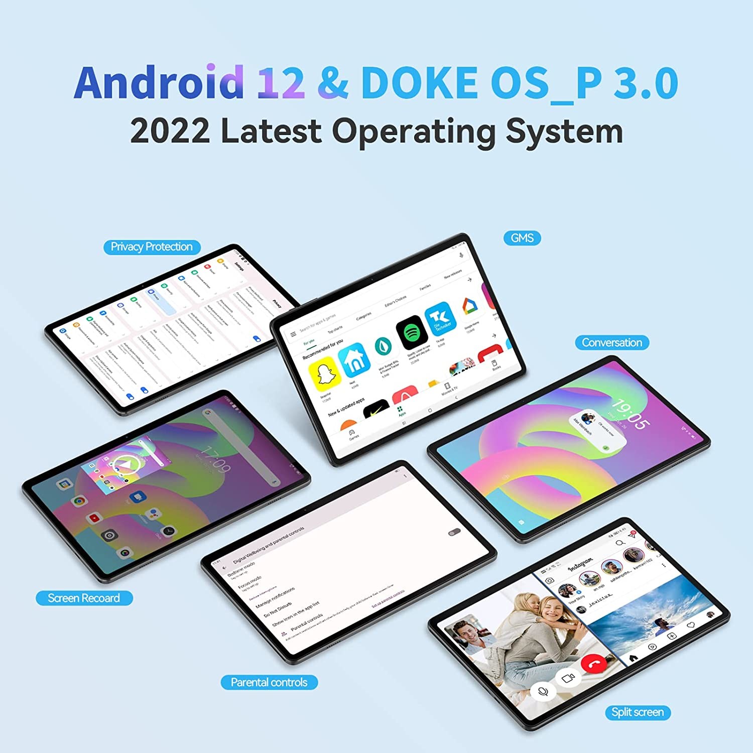 10inch Android 12 Ultrabook Tablet PC 64GB For Office Learning Online