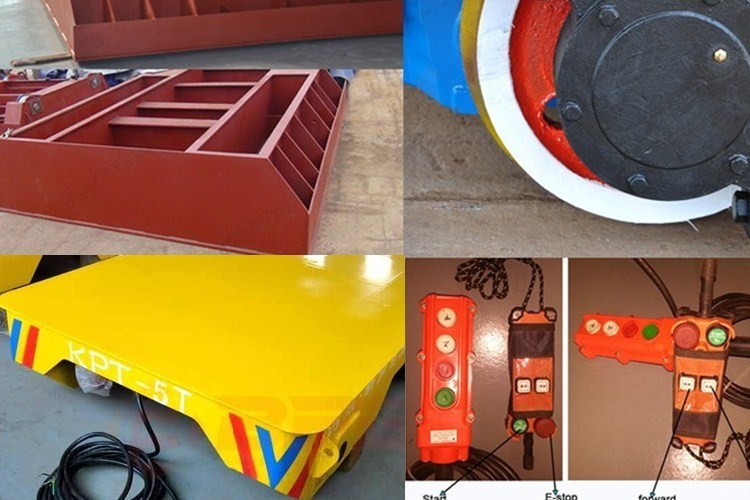 Motorized material handling pallet transfer vehicle large load powerd by cable