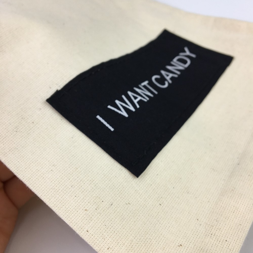 Sewing Label Logo Cotton Drawstring Candy Packaging Bags