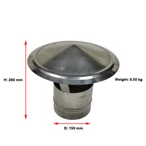 Quality EN 1856-1 6&quot; Triangle Chimney Flue Rain Caps For Wood Burning Stove wholesale