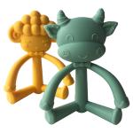 Custom Cartoon Silicone Baby Teether , Food Grade Silicone lnfant Training