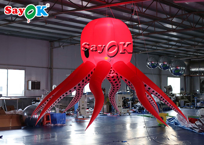 Event Hanging 3m Led Lighting Inflatable Octopus Tentacle