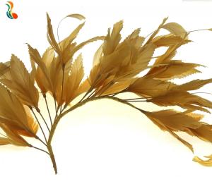 Quality Dyed Stripped Goose Feather Tree Headwear 20x40cm Millinery Supplies wholesale