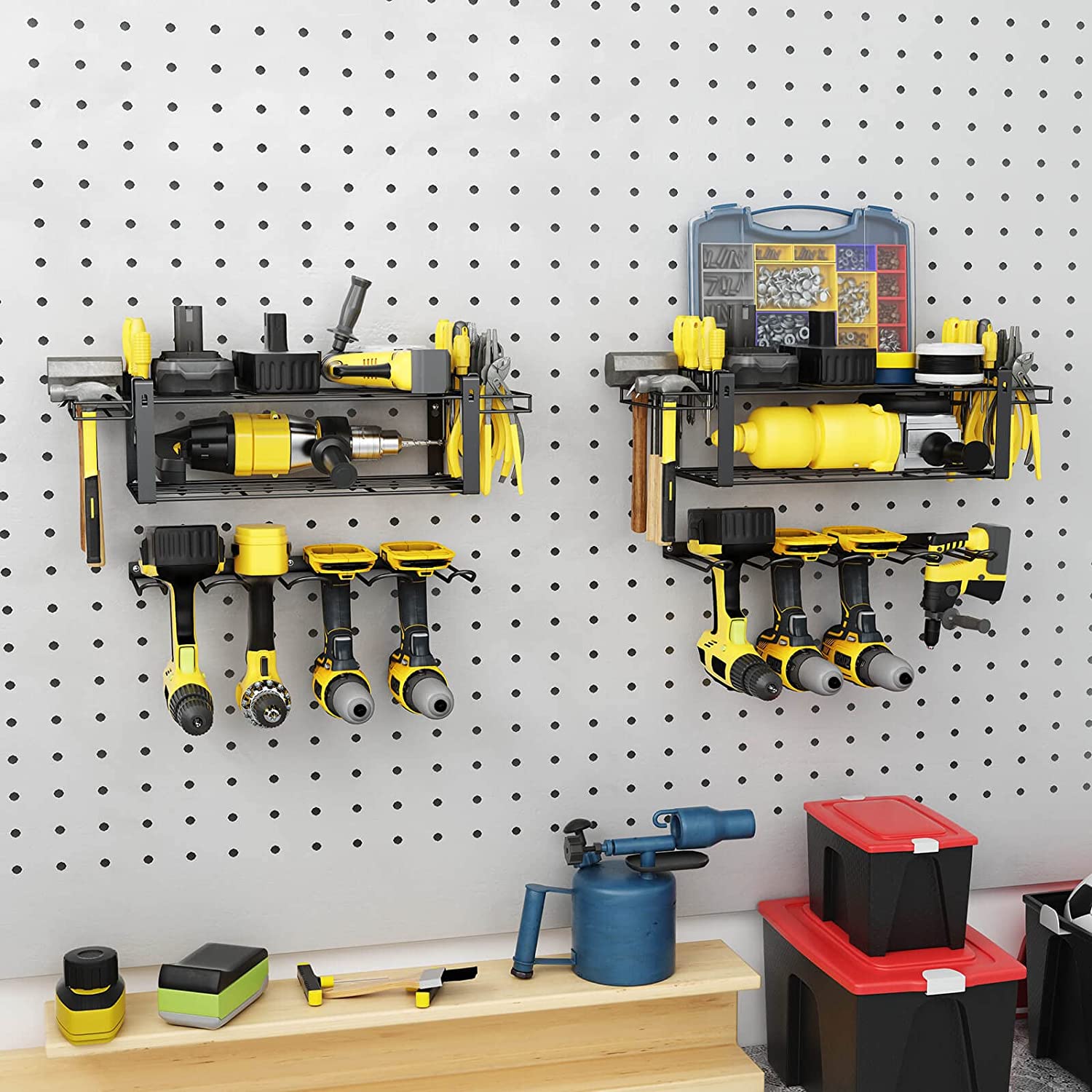 Keep Your Handheld Power Tools in Place with this Wall Mounted Drill Storage Rack
