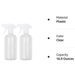 500ml Plastic Transparent Cylindrical Clear Bottle With White Spray For empty