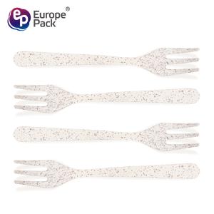 Quality New arrival disposable biodegradable 3.7&quot; cute wheat straw fork wholesale