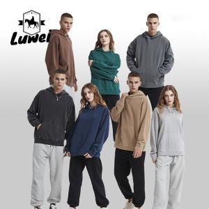 Quality High Quality Sublimation Slim Fit Heavy Weight Fluffy Black Pure Cotton 420g Washed Retro Thick Crop Top Hoodie wholesale