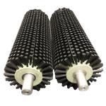 Metal Shaft Industrial Roller Brush Nylon Wire Wear Resistant For Cleaning