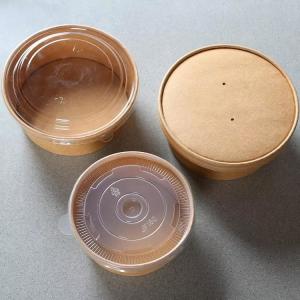 Quality Custom Printed To Go salad Noodle Takeaway Craft Paper Bowls Disposable 16Oz wholesale