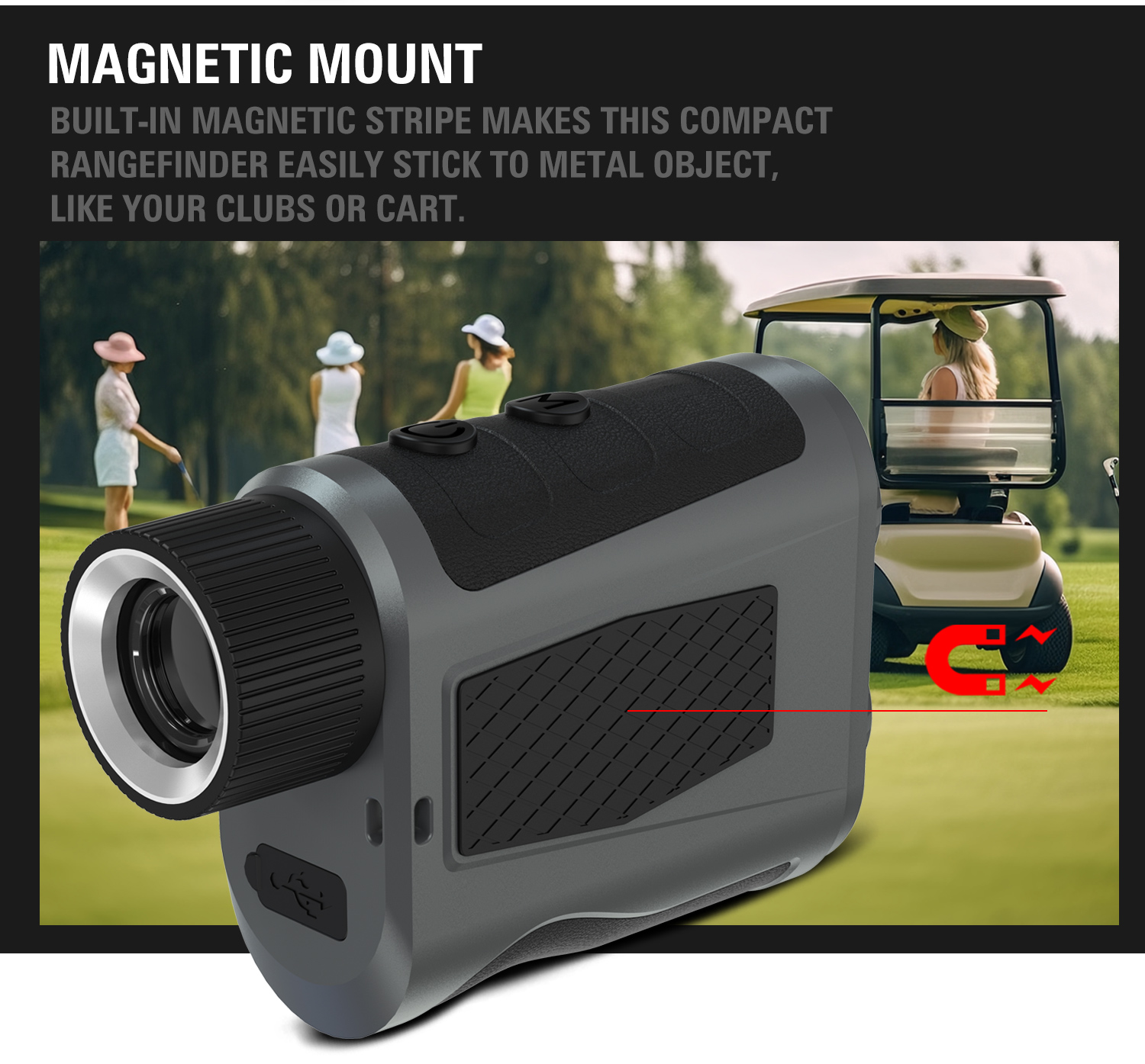 7.0x Magnification H 600m ABS PVC Professional Golf Rangefinder ODM OEM Sevice with Slope Function