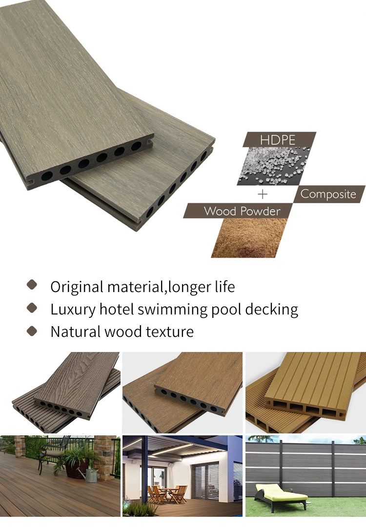 Outdoor Waterproof Deck Patio Decking Wooden Plastic Composite Outdoor Floor