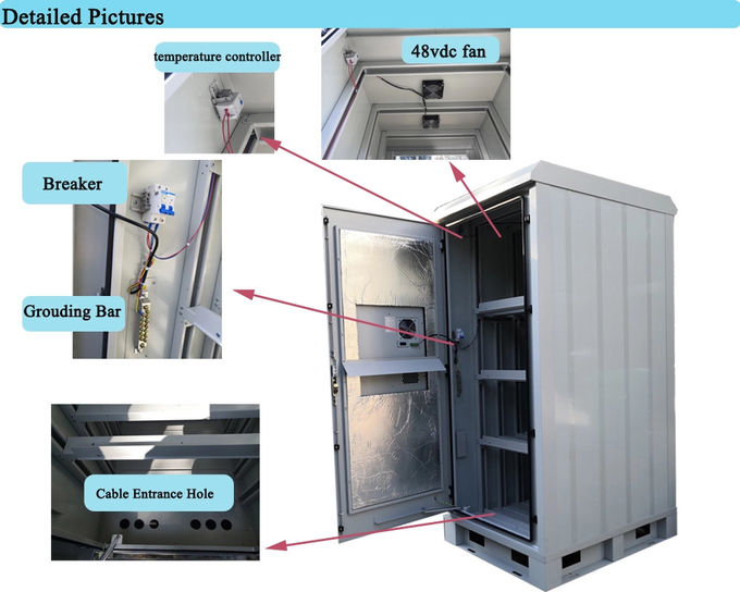 RAL7035 Grey Waterproof Outdoor Solar Battery Enclosure