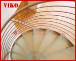 Spiral StaircaseVH32S Tread Glass Aluminum Spiral Stainless Steel Stair Curved