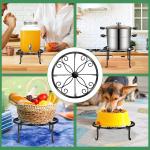 Metal Flower Pot Stand Black Steel Vintage Powder Coating Plant Pots Planters