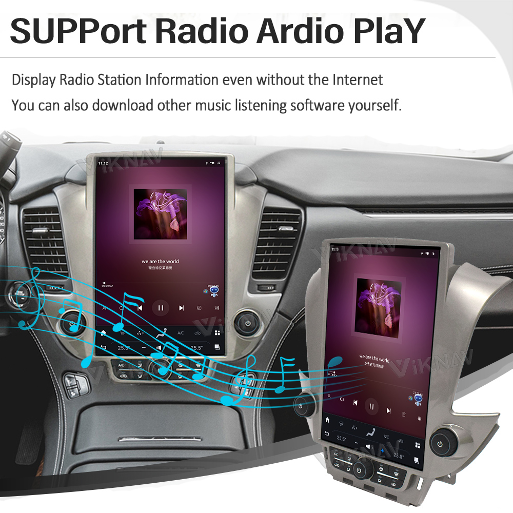 14.4 inch Android 11 Car Radio For 2014-2020 Chevroler Suburban Tahoe GMC Yukon Carplay GPS Navigation Multimedia Player