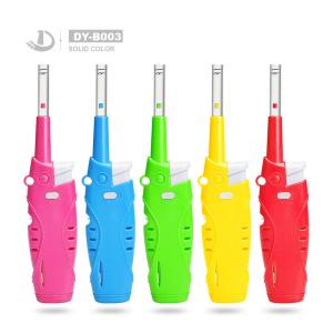 Quality Plastic Material BBQ Lighter Dy-B003 OEM Long Gas Lighter Windproof Kitchen Lighter wholesale