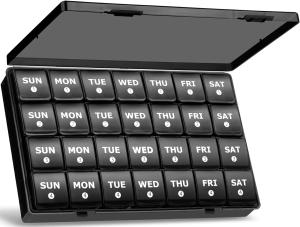 Quality Large Monthly Pill Organizer, XL 4 Weeks Pill Box, Pill Cases Organizerd By Week,Big Compartment Pill Container wholesale