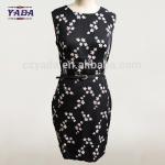 Ladies little flower print new style elegant casual europe slim sexy mature
