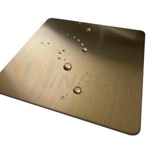 Quality Brushed Hairline Stainless Steel Sheet 5x10ft AISI 201 304 316 Champagne Gold wholesale