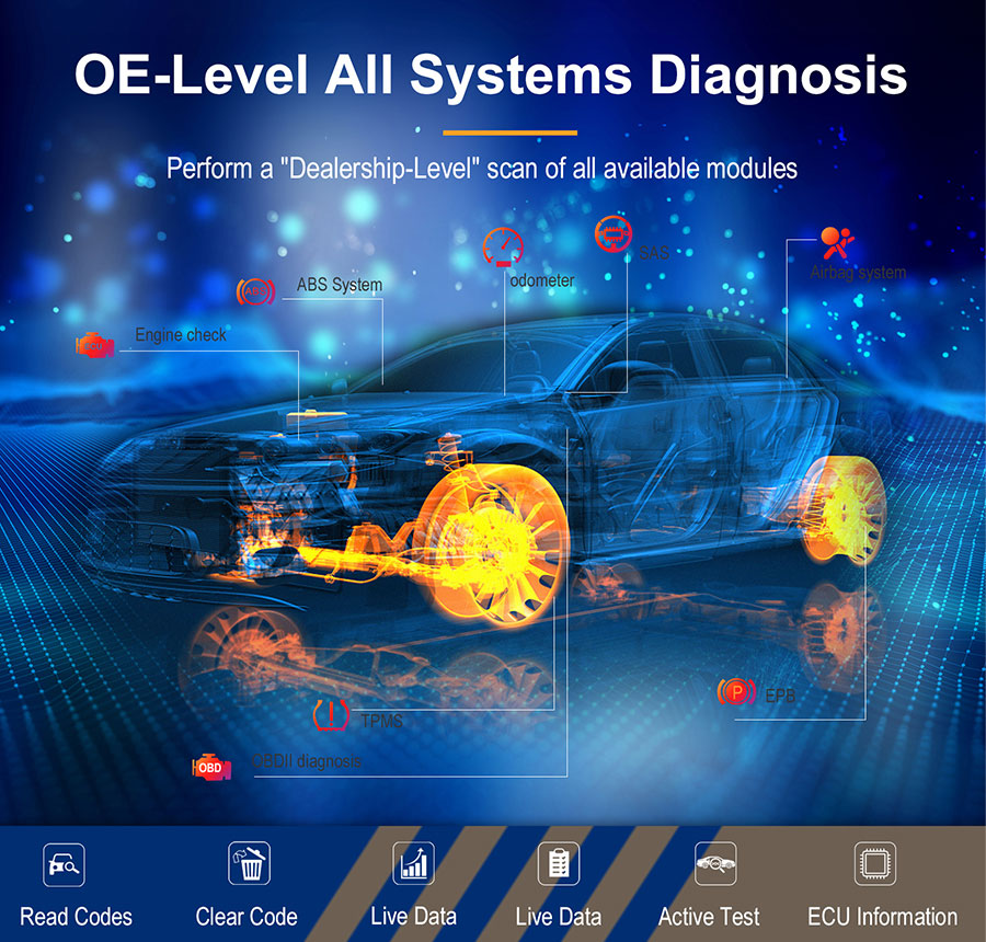 XTOOL D7 Automotive Diagnostic Tool Support OE-Level Full Diagnosis with 36+ Services IMMO/Key Programmin