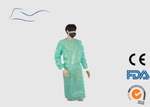 Quality Liquid Resistance Disposable Isolation Gowns With Knitted Cuffs 115 * 137CM wholesale