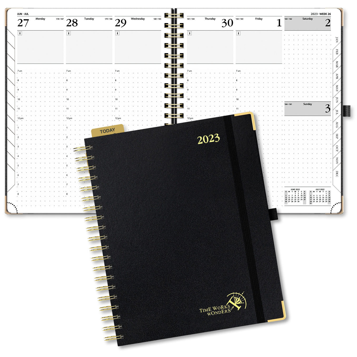Light Green Personalized Planner 2023 , Monthly Schedule Daily Weekly Planner