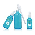 50ml Oil Dropper Glass Bottle Painting Blue Cosmetic Container