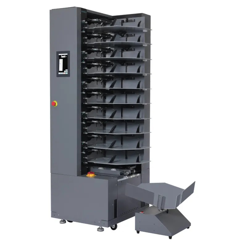10 Trays Air Suction Automatic Paper Sheet Book Booklet Gathering Machine Equipment