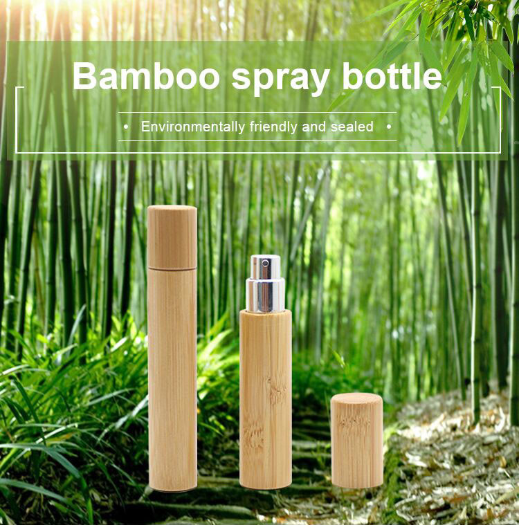 5ml 10ml Capacity Bamboo Spray Bottles With Bamboo Lid Cap