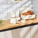 Crown Series Metal Bread Bin Set Tea Can Coffee Can Kitchen Storage Bread