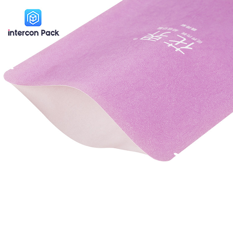 Thickness 0.07mm Kraft Paper Pouch Customized Printing Degradable Material