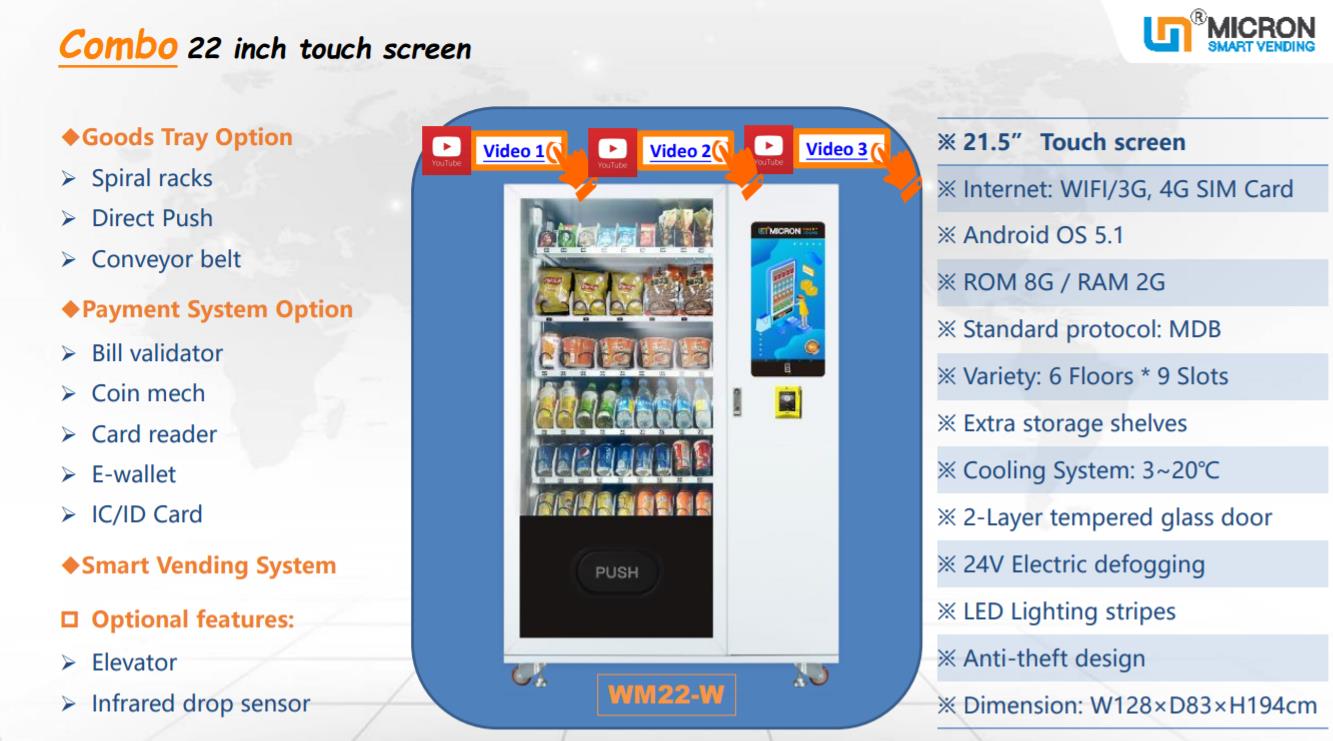 337 Capacity Beverage Vending Machine Elevator Hot And Cool Direct Push Slot