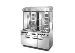 Durable Vertical Kebab Machine Stainless Steel Toaster With Cabinet Gas Double