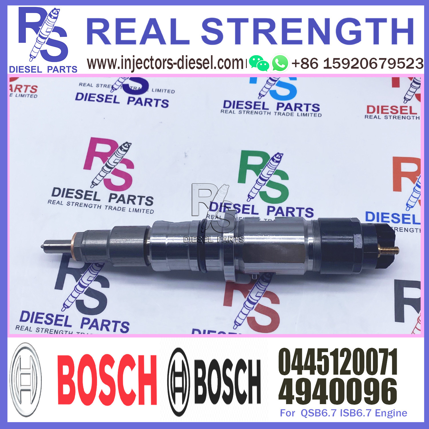 4940096 0445120071 Cummins QSB6.7 diesel engine parts fuel injector nozzles 4940096 0445120071