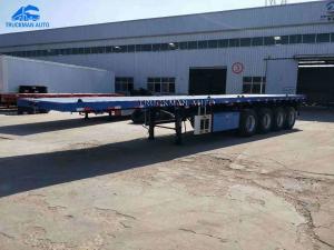Quality Q345 50 Tons 4 Axle 40FT Container Flatbed Semi Trailer wholesale