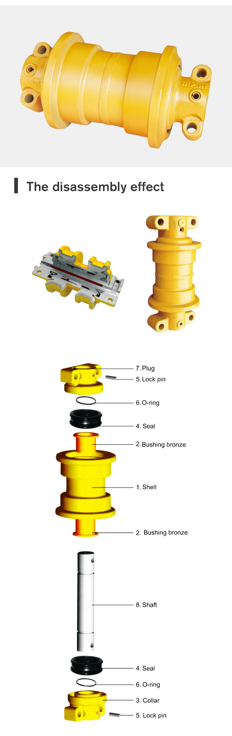 Energy Mining D6C Top Roller D6G Upper Roller D6D Carrier Roller 9S2730 Technique