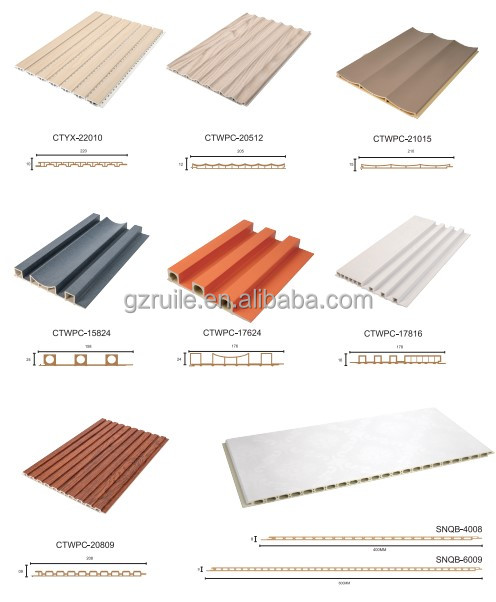 9mm-15mm Thickness PVC Sheet Panel Anti Static WPC Fluted Wall Panel