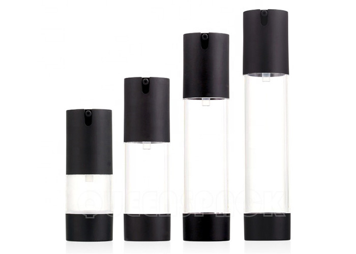 Empty Portable Refillable Airless Cosmetic Bottles 15ml 30ml 50ml Round Shape