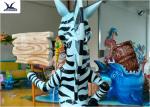 Life Size Amusement Park Customized Cute Cartoon Fiberglass Animal Zebra Statues