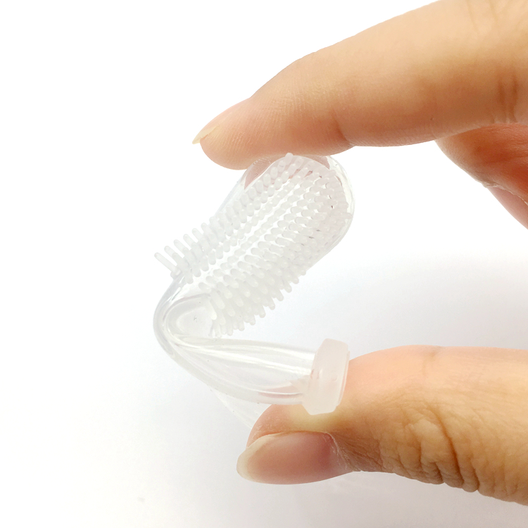 High Quality Food Grade Eco-Friendly Soft Kid Toy Silicone Baby Finger Toothbrush